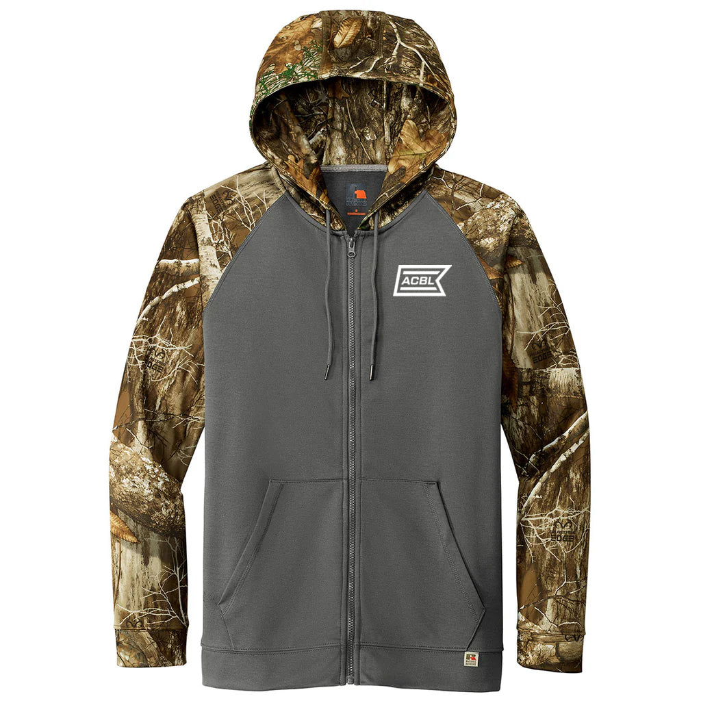 Russell Outdoors Men's Magnet/ Realtree Edge Realtree Performance Colorblock Full Zip Hoodie