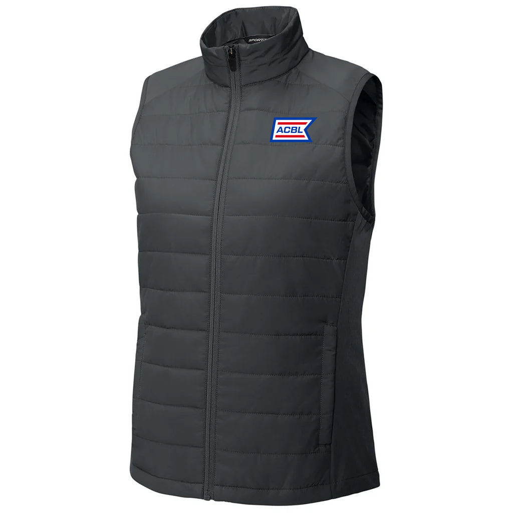 Sport-Tek Women's Iron Grey Teknical Hybrid Vest