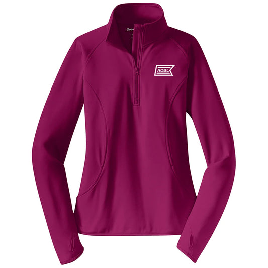 Sport-Tek Women's Pink Rush Sport-Wick Stretch 1/4-Zip Pullover