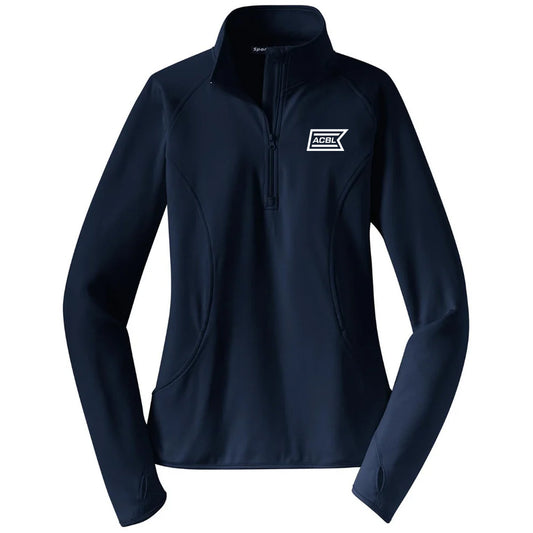 Sport-Tek Women's True Navy Sport-Wick Stretch 1/4-Zip Pullover