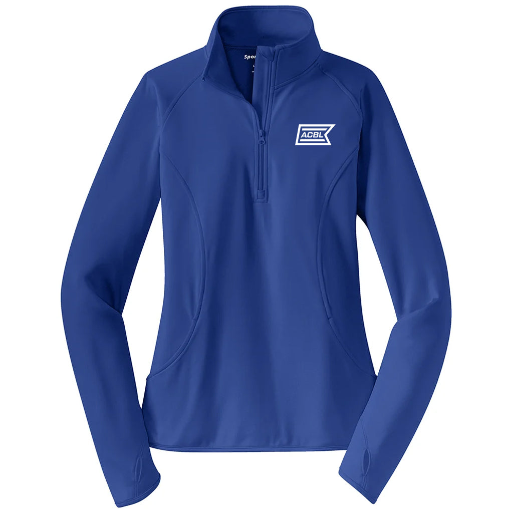 Sport-Tek Women's True Royal Sport-Wick Stretch 1/4-Zip Pullover
