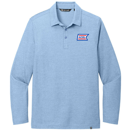 TravisMathew Men's Allure Heather Oceanside Heather Long Sleeve Polo