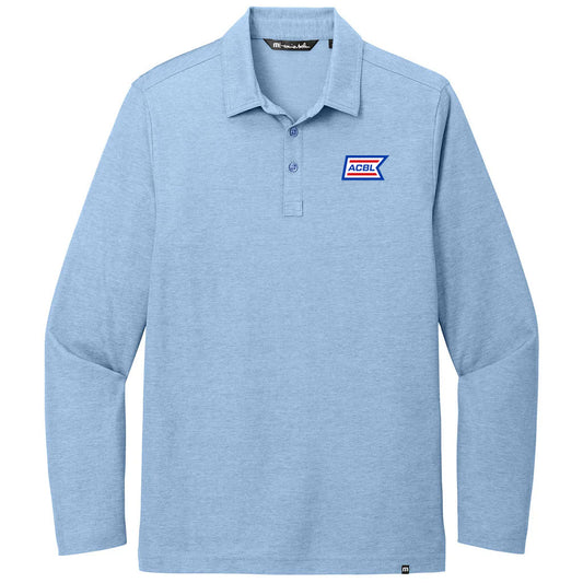 TravisMathew Men's Allure Heather Oceanside Heather Long Sleeve Polo