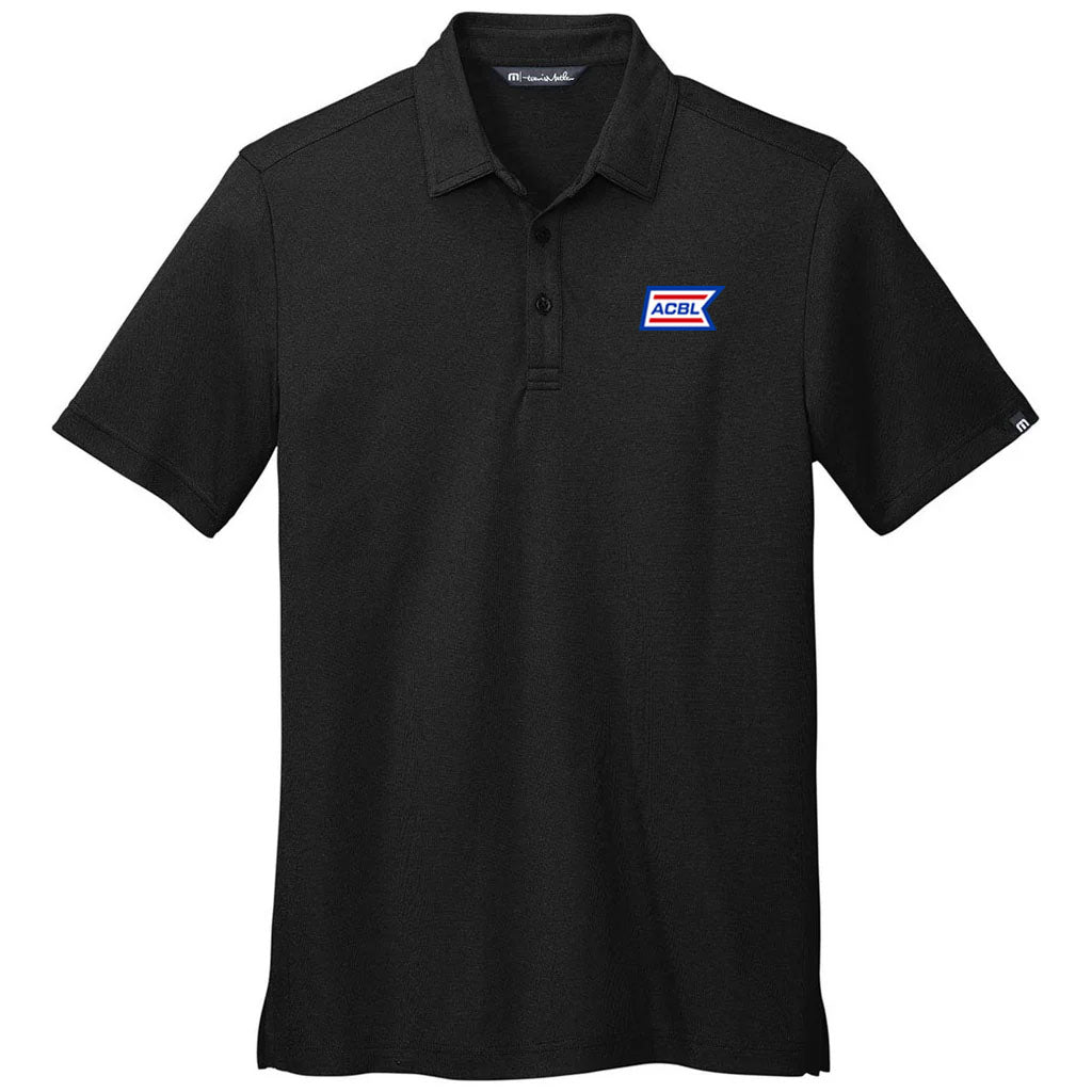 TravisMathew Men's Black Coto Performance Polo