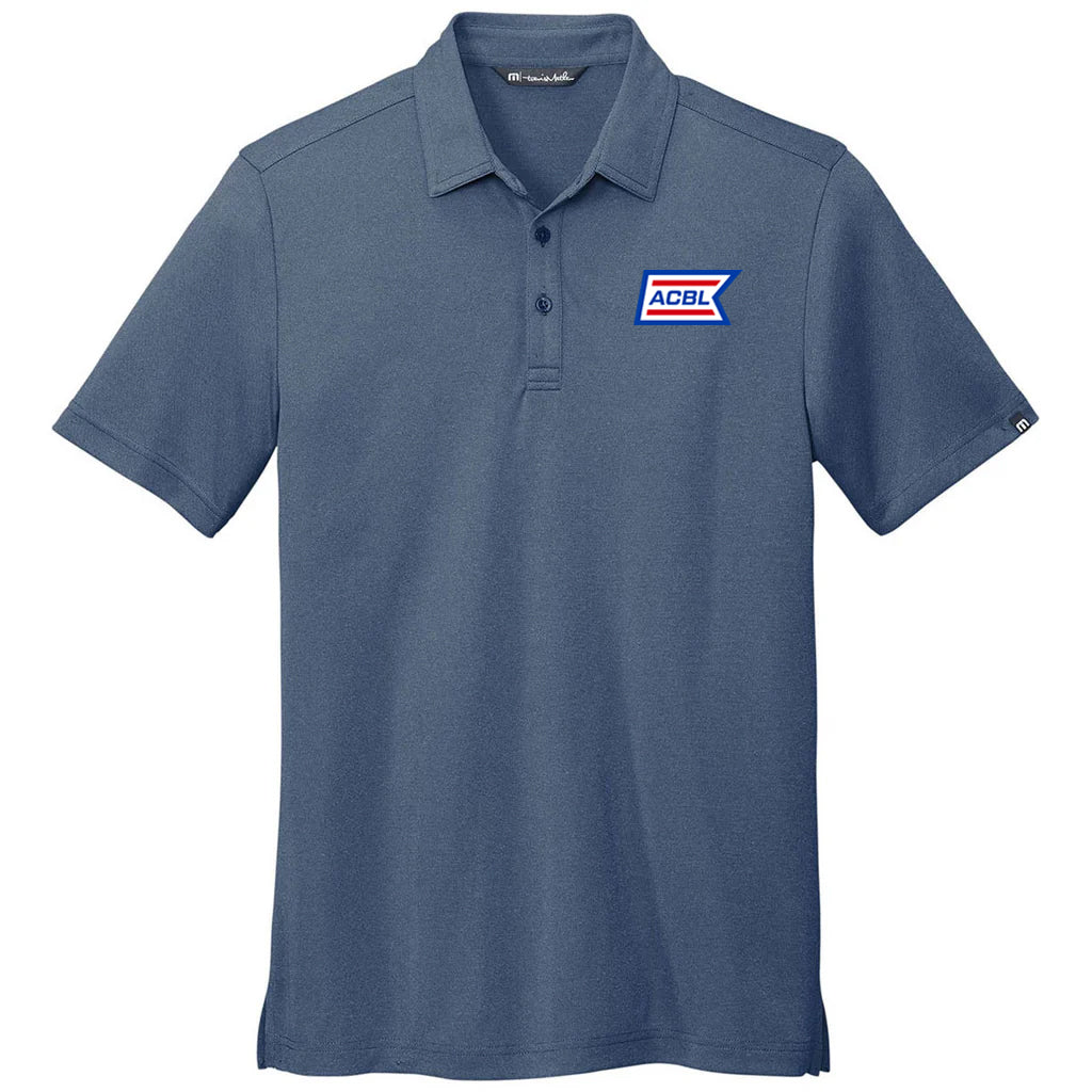 TravisMathew Men's Vintage Indigo/Black Coto Performance Polo