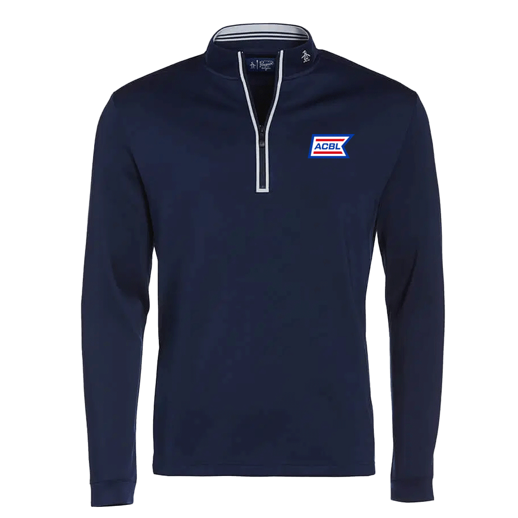 Original Penguin Unisex Black Iris Blue Clubhouse Mock Pullover
